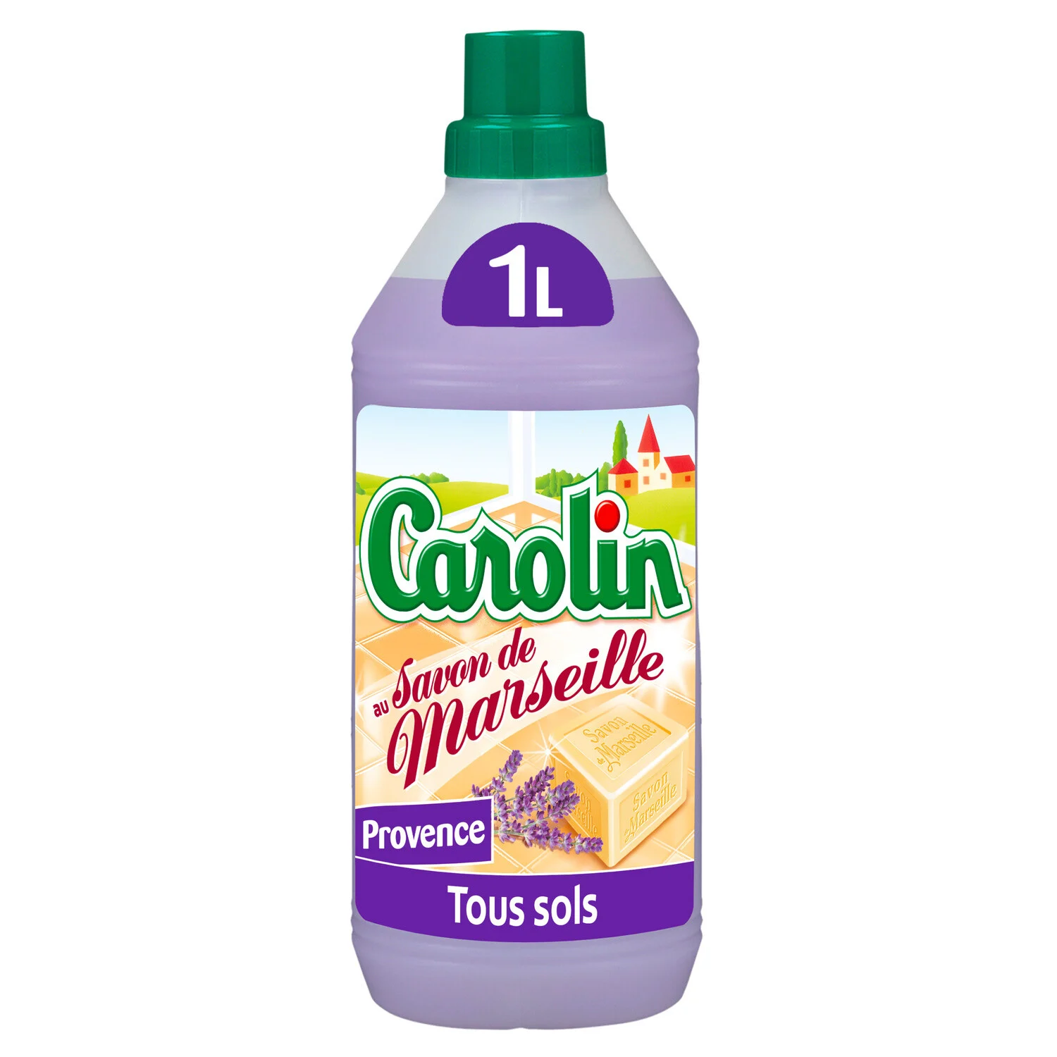CAROLIN Nettoyant Tous Sols - Fraicheur Provence - savon de Marseille -  1 Litre