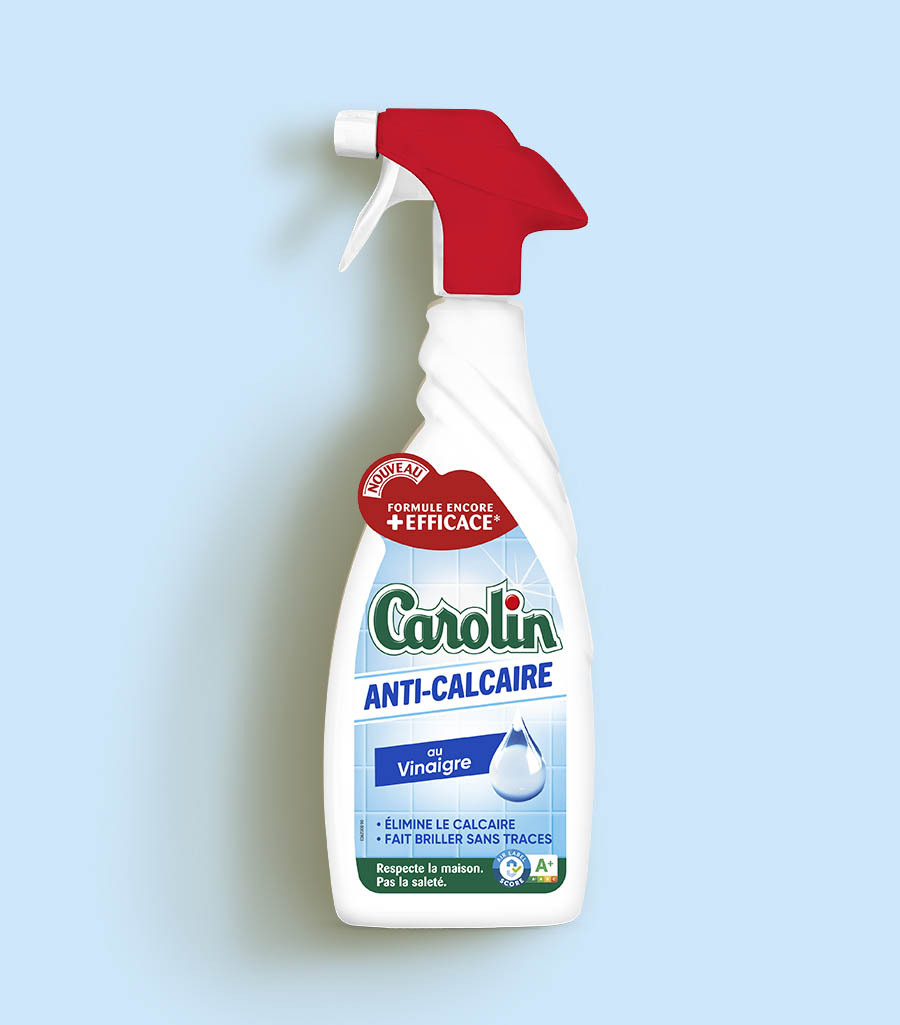 CAROLIN - Nettoyant Anticalcaire au Vinaigre Naturel - Spray - 650ml