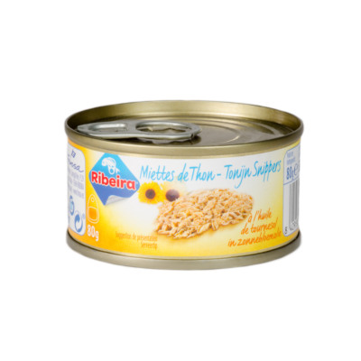 RIBEIRA - Thon Listao miettes huile de tournesol - PN 80g PNE 52g