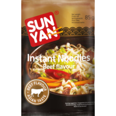 SUN YAN - Nouilles instantanées boeuf - sachet 65g