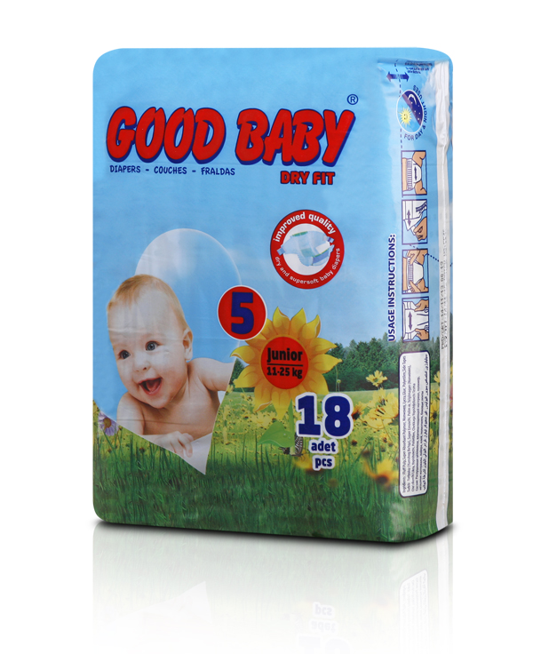 GOOD BABY DRY FIT - Changes bébé 11/25 kg - Paquet de 18