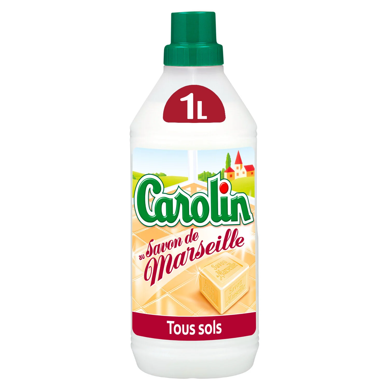 CAROLIN Nettoyant Tous Sols Savon de Marseille - 1 LITRE