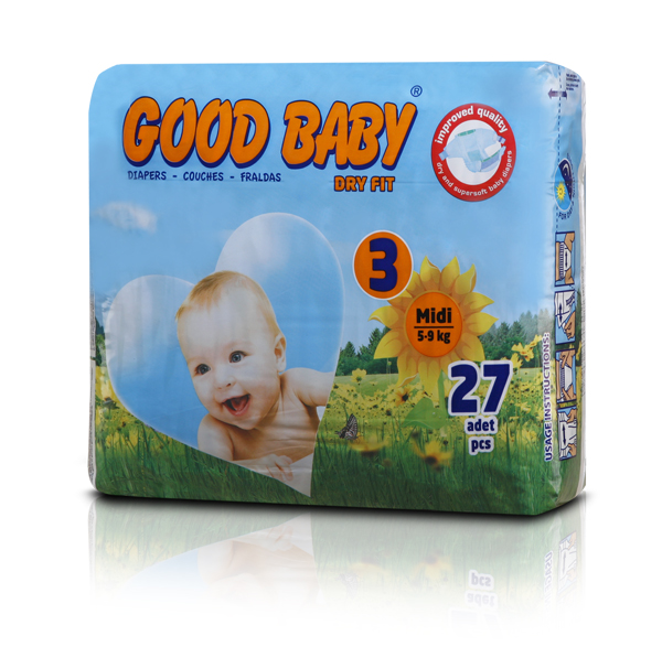 GOOD BABY DRY FIT - Changes bébé 5/9 kg - Paquet de 27