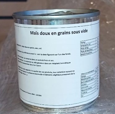 Maïs Doux France Déstockage - Boite 1/4 PN 150g PNE 140g - DDM minimum 31/12/2025